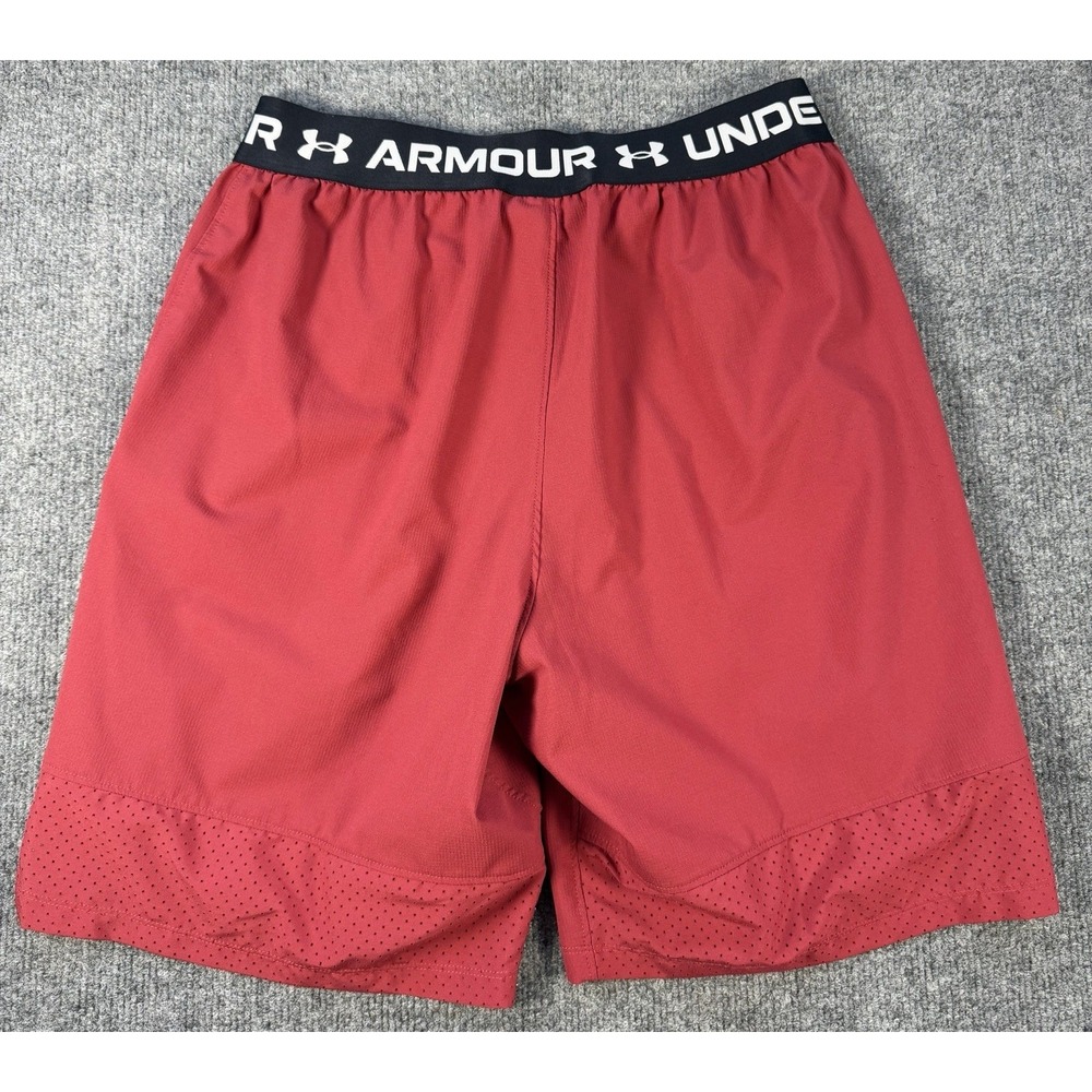Under Armour Mens Medium Red Woven Training Shorts 1370382-664 Athletic Gym - Picture 10 of 10